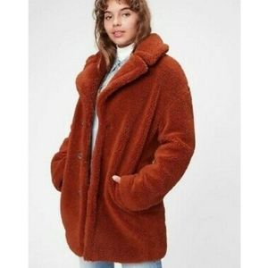 Oversized Teddy Coat (Color: Copper Spice)